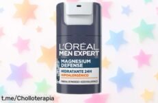 Crema hidratante hipoalergénica L’Oréal Men Expert con magnesio y ácido hialurónico que calma y fortalece tu piel sensible, ahora a precio rebajado único – date prisa antes de que se agote este ofertón impresionante