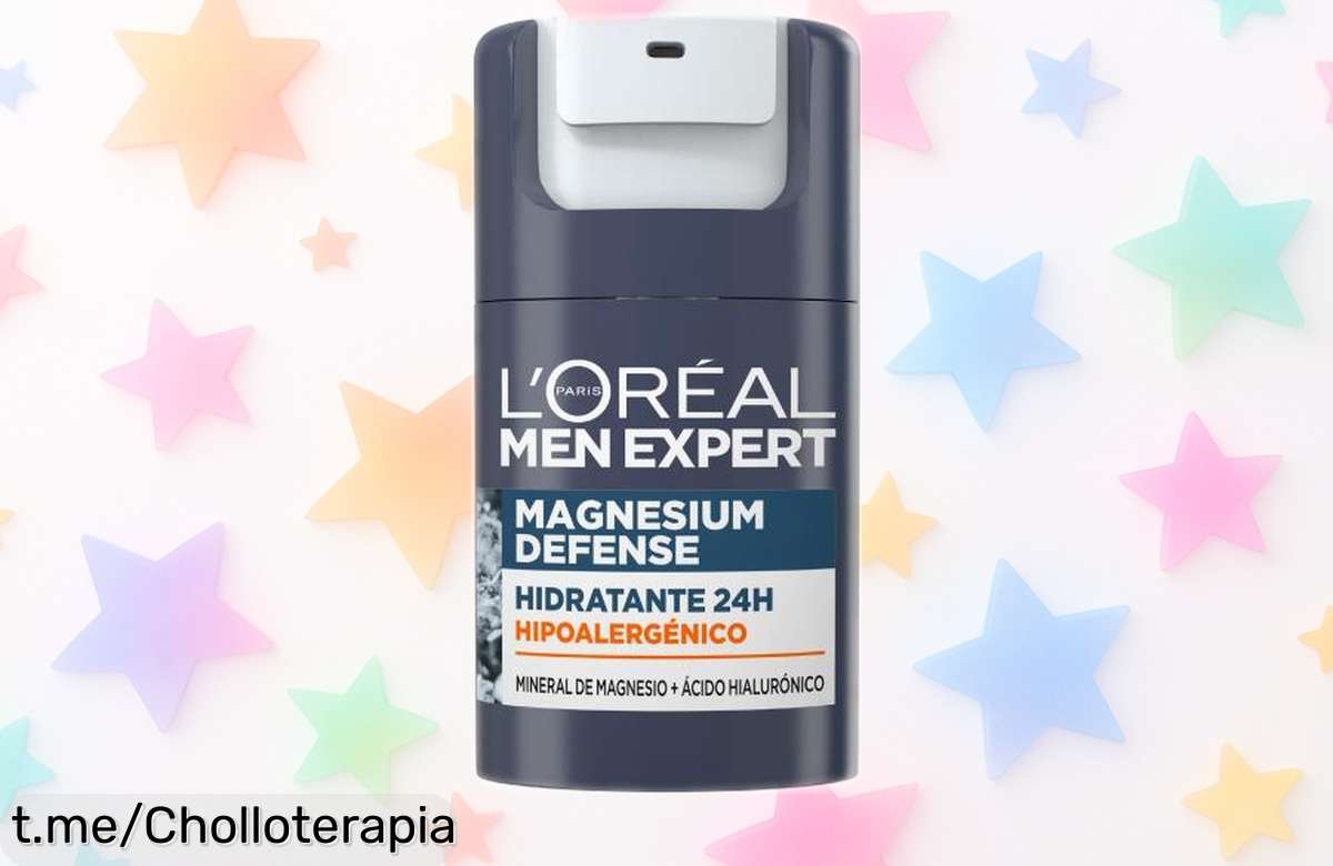 Crema hidratante hipoalergénica L’Oréal Men Expert con magnesio y ácido hialurónico que calma y fortalece tu piel sensible, ahora a precio rebajado único – date prisa antes de que se agote este ofertón impresionante