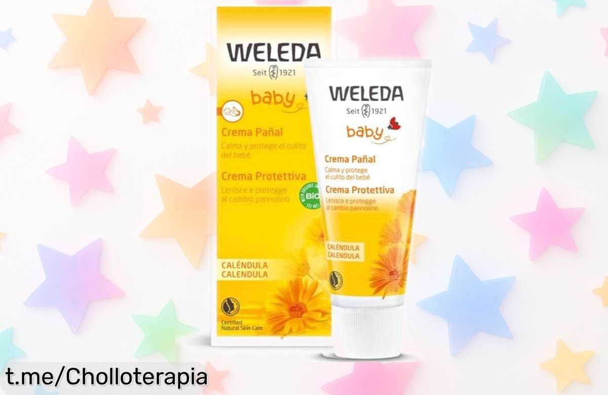 Crema pañal de caléndula Weleda con precio rebajado que calma rápido y protege todo el día la piel del bebé ¡aprovecha este super chollo antes de que desaparezca!