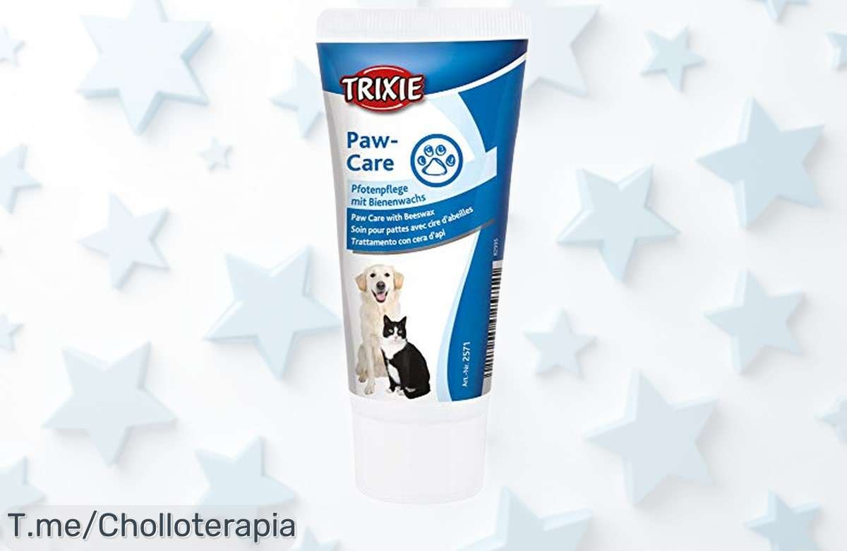 Crema para almohadillas de perro Trixie con cera de abejas que suaviza y protege al instante, ahora con precio rebajado por tiempo limitado ¡no pierdas este super chollo para mimar a tu amigo fiel!