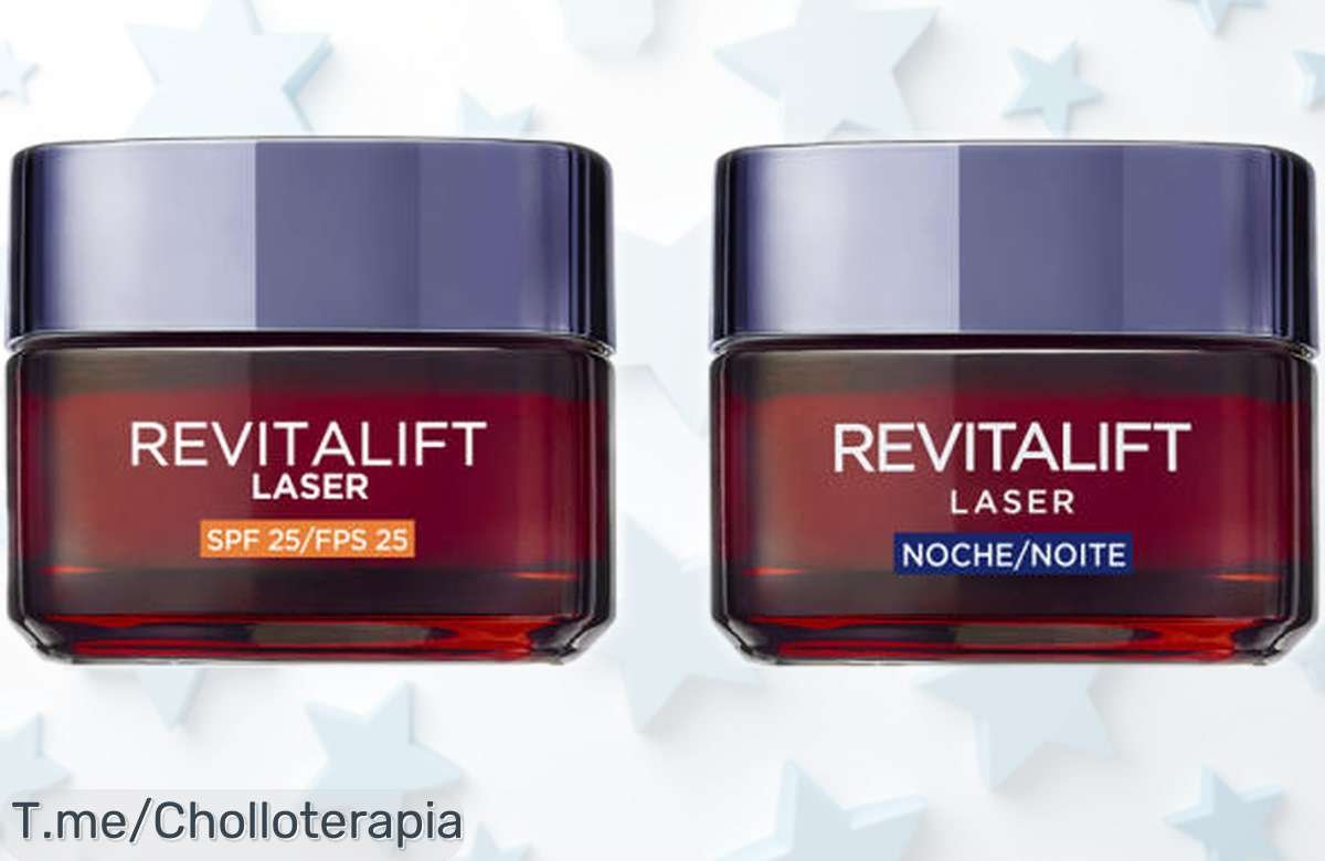 Crema revitalift laser día y noche de L’Oréal con pro-retinol y vitamina Cg a precio rebajado hidra y renueva tu piel en un super chollo solo unidades limitadas ¡no lo dejes escapar!