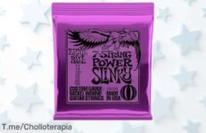 Cuerdas eléctricas Ernie Ball Power Slinky 7 cuerdas con sonido potente y entorchado de níquel a precio rebajado que no espera, chollazo limitado para dar ese punch rock ’n’ roll ¡corre que vuelan!