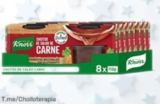 Deliciosos cacitos de caldo Knorr carne sin gluten ni conservantes con precio rebajado ¡cocina en segundos y no pierdas este super chollo que vuela!