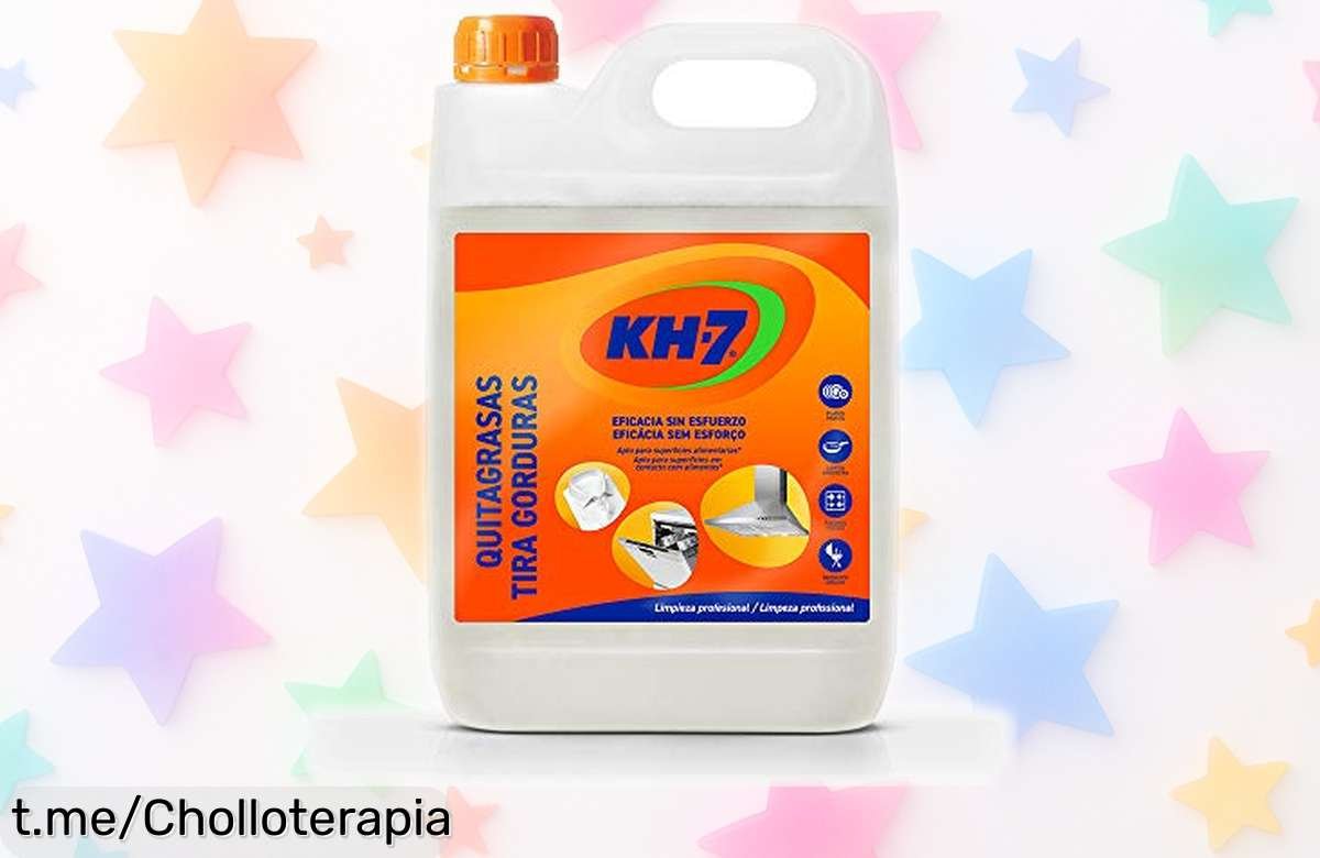 Desengrasante KH7 profesional 5L con precio rebajado potente contra la grasa y manchas imposibles, el super chollo para dejar tu casa y coche relucientes que no durará mucho ¡Corre antes de que se acabe esta oferta brutal!
