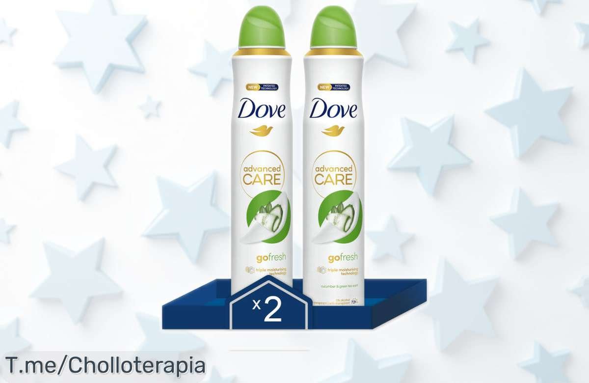 Desodorante Dove pepino advanced care 72h pack de 2 con frescura natural y protección duradera a un precio rebajado que no vas a ver más, solo por tiempo limitado ¡corre antes de quedarte sin este super chollo!