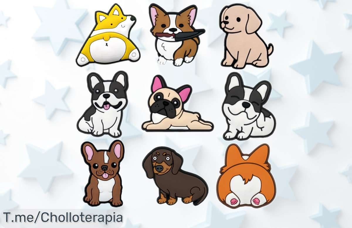 Dijes súper cool para zapatos y zapas con diseños de perros Corgi, Dachshund ¡9 piezas únicas con precio rebajado que no durará! Dale un rollo único a tus looks YA antes de que se acaben esta maravilla imposible de ver tan barata.