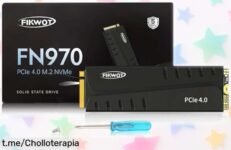 Disco SSD Fikwot FN970 2TB con velocidades brutales y disipador incluido rebajado a precio loco para que tu PC vuele rápido Corre que vuelan las unidades en esta ofertón exclusiva por tiempo limitado