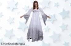 Disfraz terrorífico para mujer estilo fantasma, bruja o vampira con precio rebajado que no vas a creer ¡corre que quedan pocas unidades y la oferta se acaba ya!