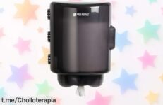 Dispensador de toallas San Jamar Centerpull con embudo ajustable y cierre seguro rebajado para baños pequeños un chollazo sin electricidad que vuela rápido aprovecha ya