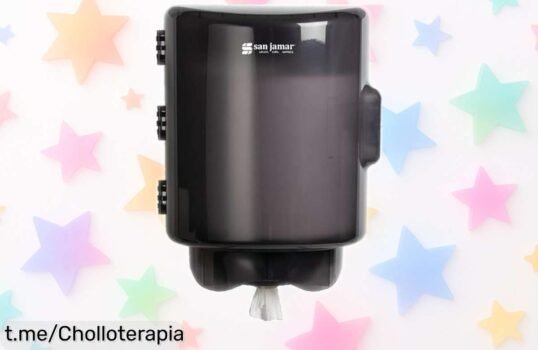 Dispensador de toallas San Jamar Centerpull con embudo ajustable y cierre seguro rebajado para baños pequeños un chollazo sin electricidad que vuela rápido aprovecha ya