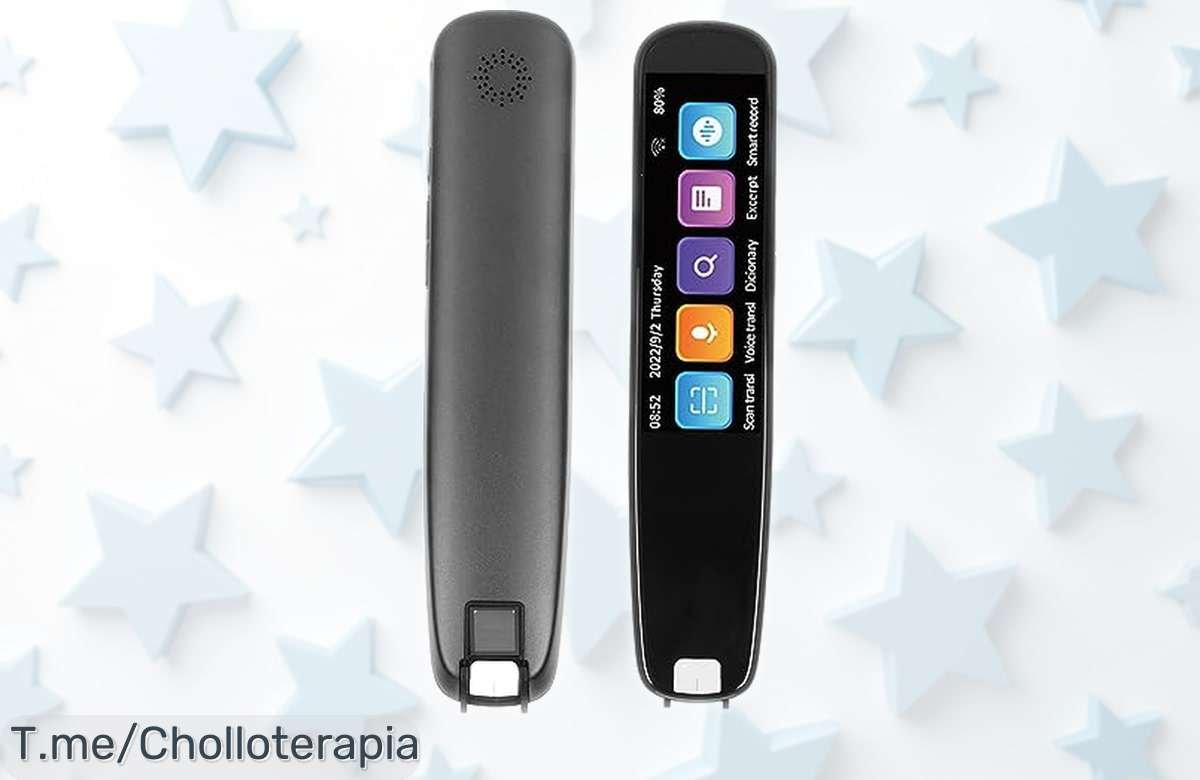 Dispositivo traductor inteligente con cámara 2MP y WiFi que domina más de 130 idiomas Traducción exacta en un cacharro ligero Ideal para viajeros y estudiantes Precio rebajado por tiempo limitado ¡corre antes que se agote!