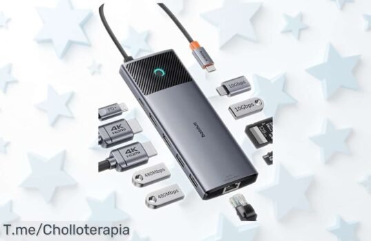 Docking station Baseus 10 en 1 con doble pantalla 4K que transforma tu escritorio sin vaciarte el bolsillo ¡precio rebajado y unidades limitadas para un super chollo que se va volando!