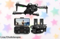 Drone 12PRO con cámara 4K y vuelo rapidísimo hasta 40 km-h ahora a precio rebajado que te dejará sin palabras aprovecha este super chollo con doble batería para volar más tiempo ¡lánzate antes de que se acaben!