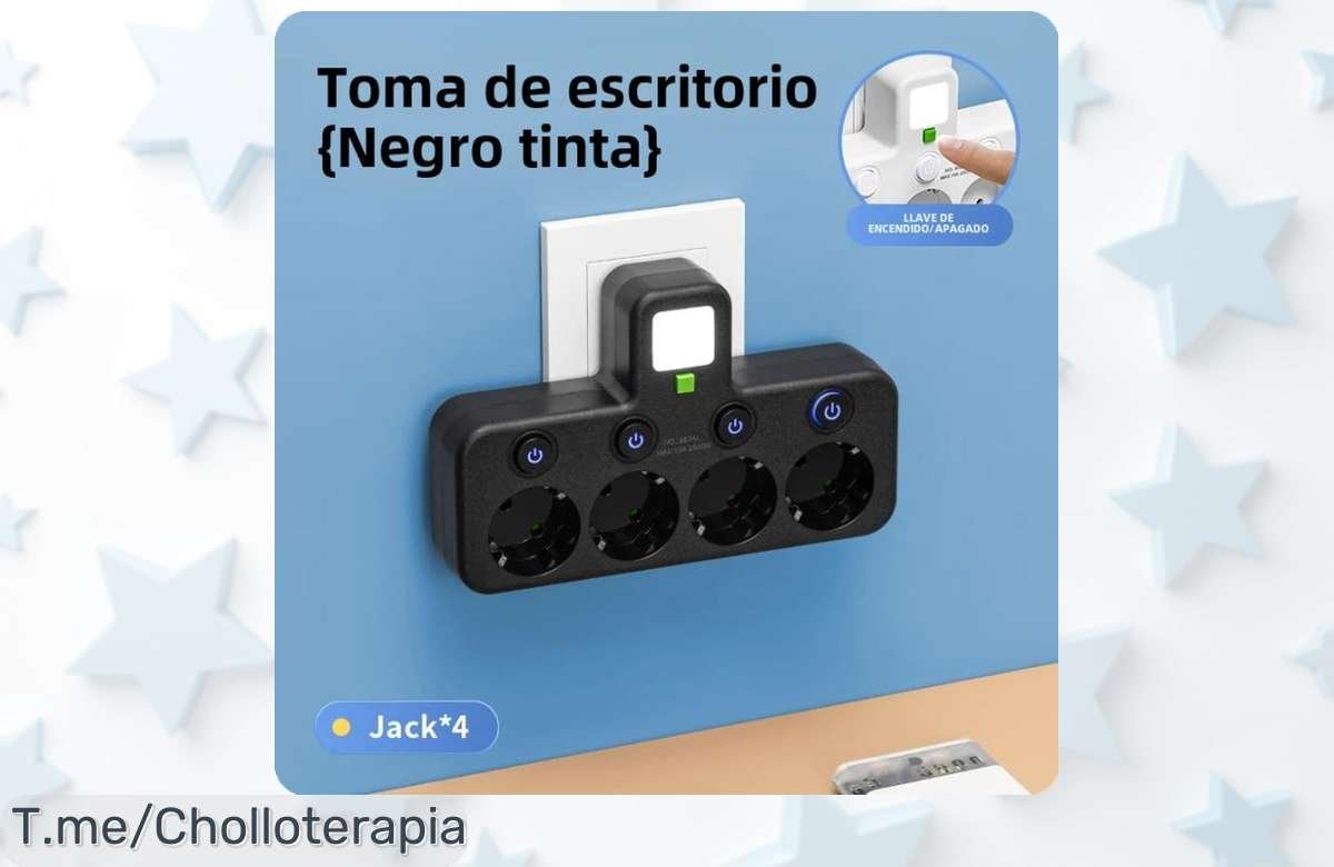 Enchufe de pared con USB y protección contra sobretensión rebajado, un super chollo para cargar seguro sin líos ¡Date prisa que quedan pocas unidades!