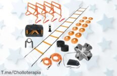 Equipo de entrenamiento ajustable para velocidad y agilidad con escalera, chollazo con caída de precio brutal que no dura mucho, entrena al máximo ritmo y vuela como nunca antes ¡hazte ya con el tuyo antes de que se acaben!