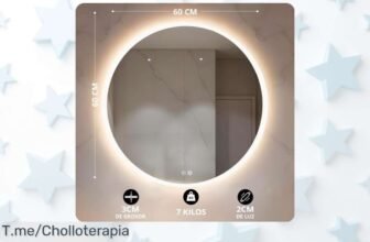 Espejo redondo Marctani con luz LED regulable y antivaho ahora rebajado un super chollo que no dura para siempre aprovecha ya antes de que desaparezca