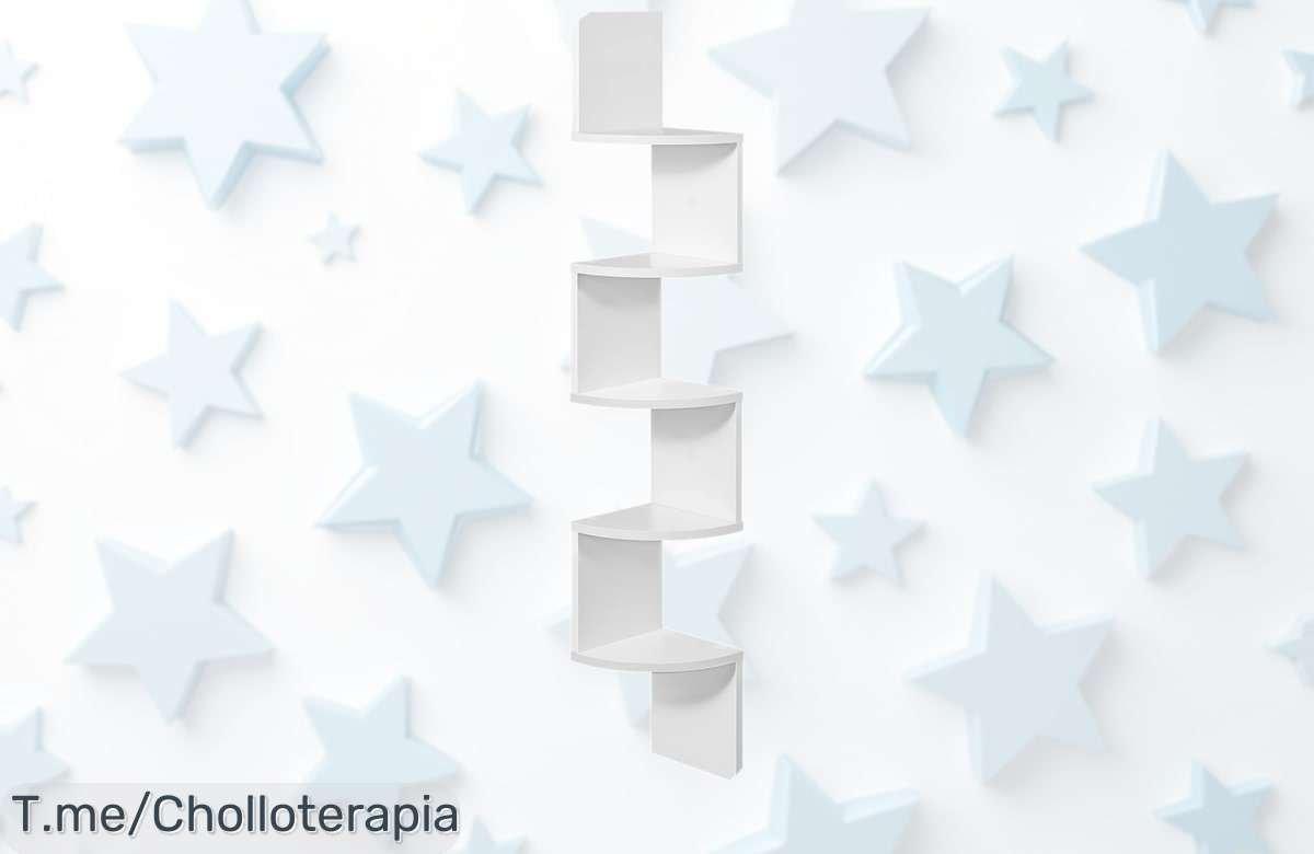 Estantería de esquina Vasagle 5 niveles blanca y marrón rústico con diseño único para aprovechar cada rincón, precio rebajado que no volverás a ver, ¡disfruta este ofertón por tiempo limitado antes de que se agote!