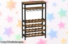 Estantería de vino SONGMICS para 24 botellas con diseño moderno y súper resistente rebajada a un precio brutal ¡Consigue este chollazo ya antes de que desaparezca!