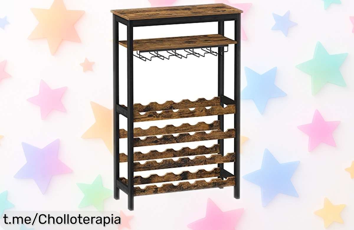 Estantería de vino SONGMICS para 24 botellas con diseño moderno y súper resistente rebajada a un precio brutal ¡Consigue este chollazo ya antes de que desaparezca!