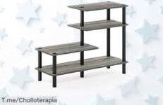 Estantería industrial Furino besi con marco metálico y madera resistente rebajada a precio de locura para que organices todo hoy mismo no dejes pasar este ofertón tan limitado