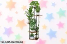 Estantería para plantas Bamworld de 5 niveles súper resistente con precio rebajado, aprovecha este ofertón limitado y llena tu casa de vida verde antes que nadie
