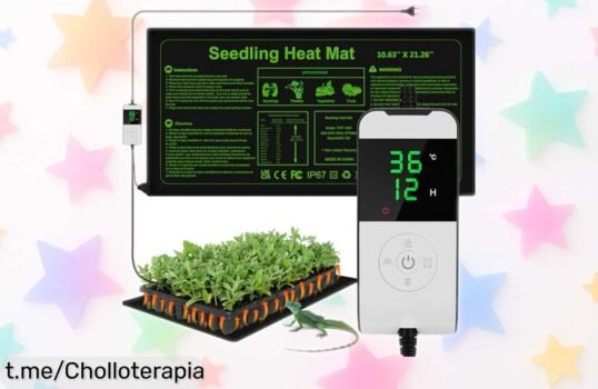 Estera calefactora para plantas grandes WADEO con termostato y temporizador, ahora a precio rebajado: impulsa tu germinación rápido y seguro antes de que se agoten estas unidades únicas