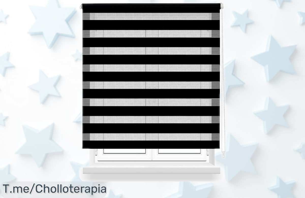 Estor enrollable doble capa día y noche TodoBien Store con precio rebajado para darle un giro a tus ventanas sin vaciar tu bolsillo, aprovecha esta oferta limitada y llévate ya este super chollo antes de que se agote.