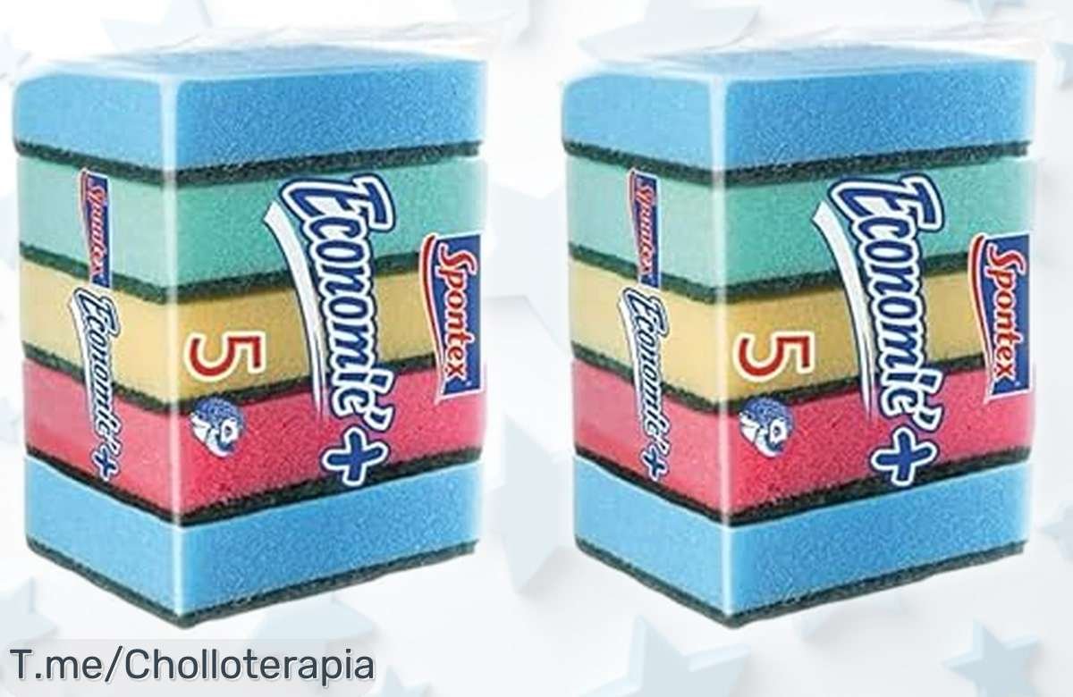 Estropajos con esponja Spontex que arrasan la suciedad más dura 10 unidades a precio rebajadísimo ¡No dejes escapar este super chollo y deja tu cocina impecable ya mismo!