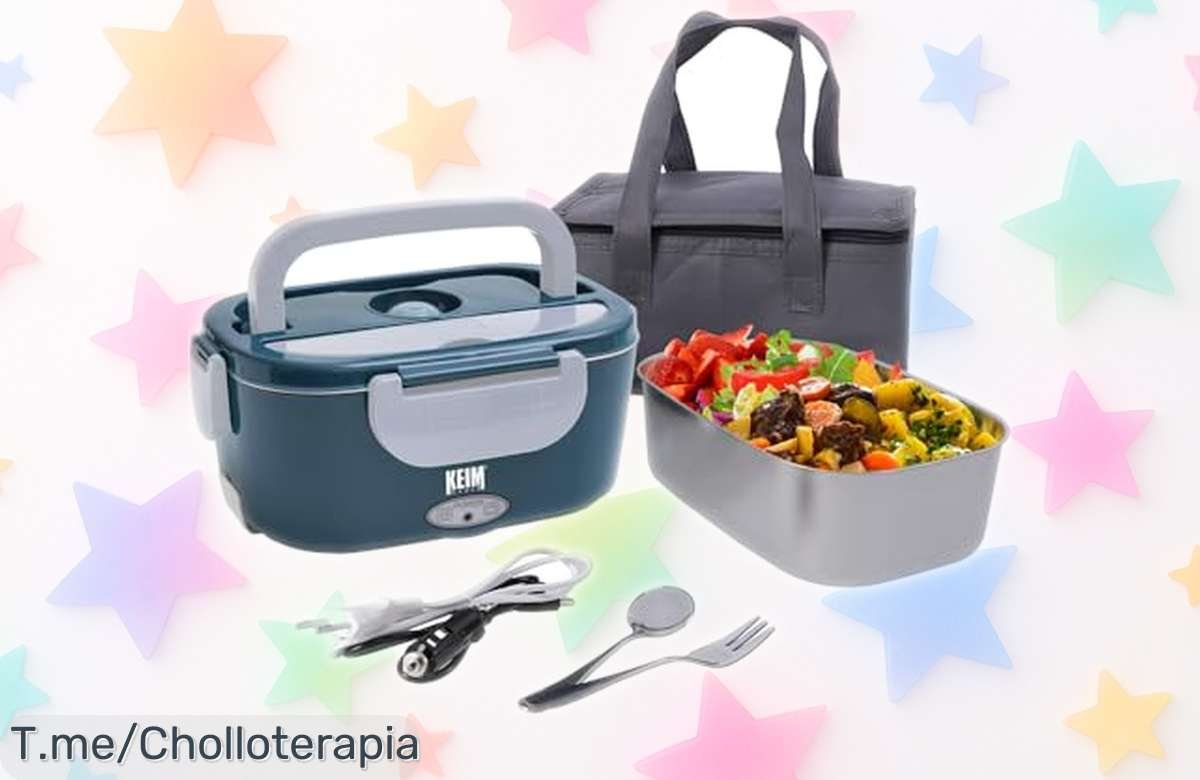 Fiambrera eléctrica Keim House que calienta tu comida al instante con diseño super hermético y sin líos precio rebajado por tiempo limitado corre que se acaba esta oferta única