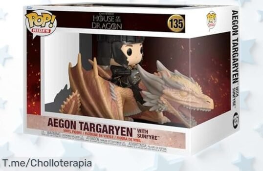 Figurita Funko Pop! Rides House of The Dragon Aegon Targaryen con Sunfyre en vinilo súper resistente precio rebajado para fans y coleccionistas chollazo único stock limitado ¡corre que vuelan!