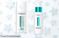 Fluido diario con color y niacinamida L'Oreal Paris SPF50 plus serum anti-manchas Bright Reveal en pack rebajado un super chollo para lucir una piel radiante sin manchas ¡aprovéchalo ya, que se acaba rápido!