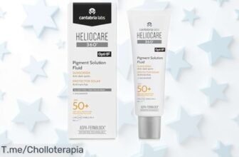 Fluido ultraligero heliocare 360° pigment solution spf 50+ para proteger y alisar tu piel con precio rebajado imperdible, ¡quedan pocas unidades a este ofertón!