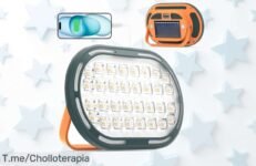 Foco LED recargable y solar DAINGBOAR 30W con súper potencia de 2000 lúmenes, carga móvil y resistente al agua IP65 precio rebajado nunca visto perfecta para camping y pesca ¡date prisa que vuelan!