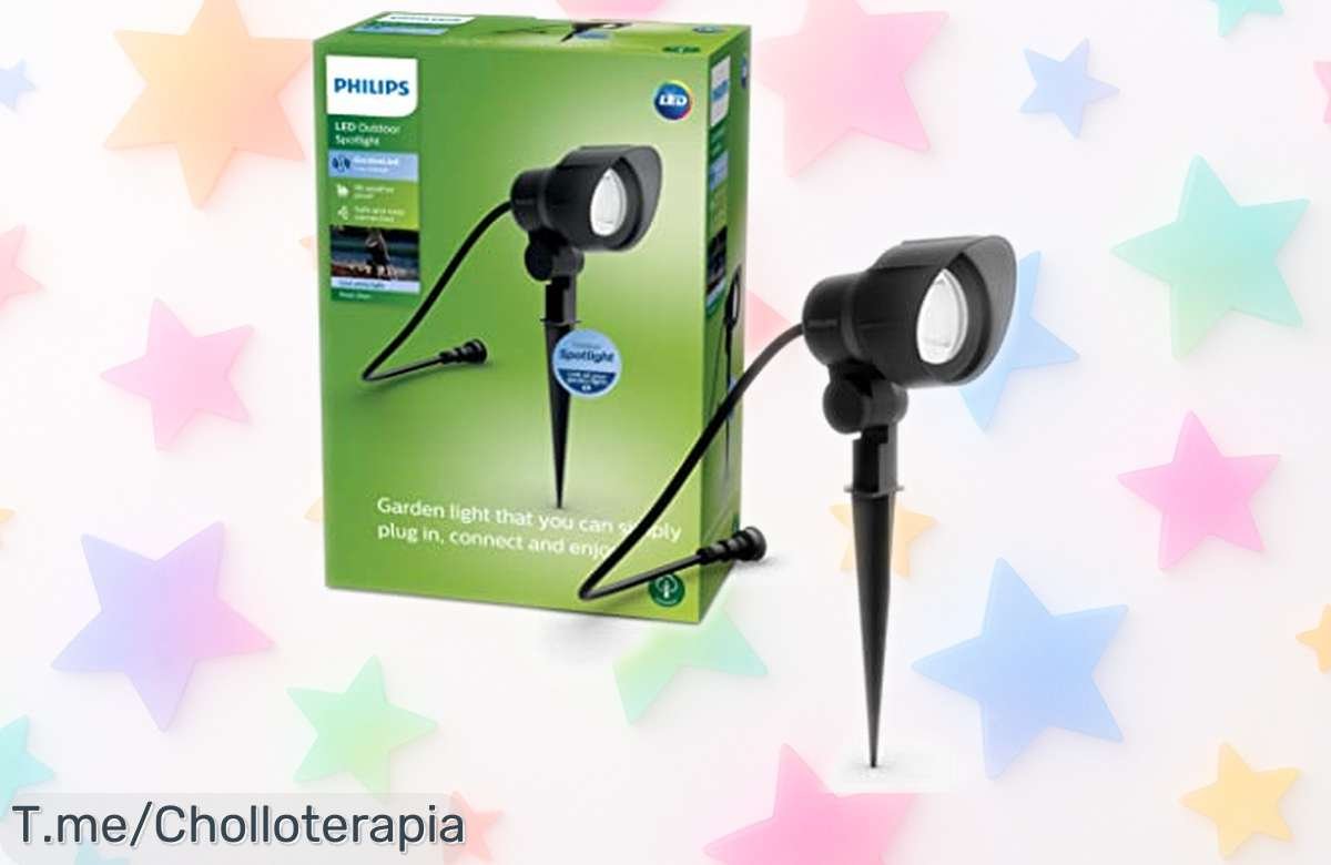 Foco exterior Philips 6W con luz neutra y súper fácil instalación sin electricista, LED potente que dura hasta 25.000 horas, precio rebajado que no puedes dejar escapar corre ya por este ofertón limitado