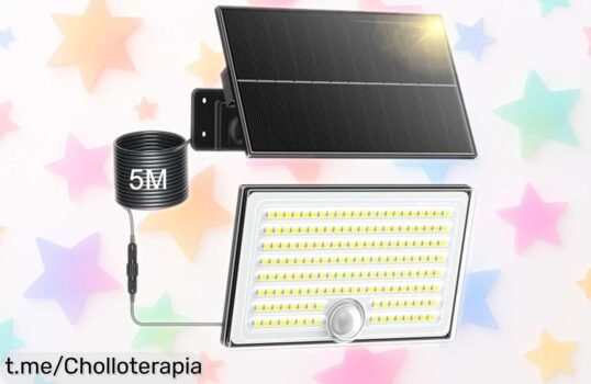 Foco solar led con sensor de movimiento y batería superpotente 1500mAh iluminación en 4 modos perfectos para tu jardín oferta rebajada que vuela ¡solo queda una unidad corre antes de que desaparezca!