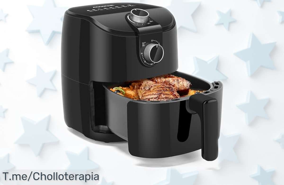Freidora de aire Aigostar 4L y 1500W con precio rebajado que vuela, cocina rápido y sano para toda la familia ¡No pierdas más tiempo ni grasa y hazte ya con este super ofertón antes que se agote!