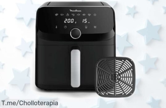 Freidora de aire XL Moulinex Easy Fry Mega 7,5L con 8 programas automáticos a precio rebajado para toda la familia ¡Pilla este ofertón antes que se acabe y cocina sin líos en un abrir y cerrar de ojos!
