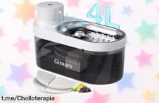 Fuente para gatos Gimars 4L sin cable ni ruido, ¡batería recargable y agua fresquita siempre! Precio rebajado a precio de ganga y oferta limitada, no lo pienses más que este super chollo se va rápido