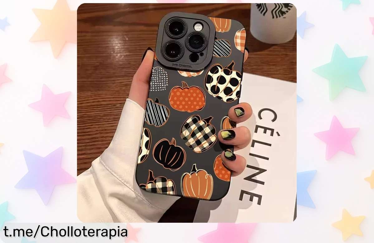 Funda blanda de calabaza Halloween para iPhone, diseño exclusivo a prueba de golpes y ahora con precio rebajado que es un super chollo limitado ¡No pierdas tiempo ni unidades!
