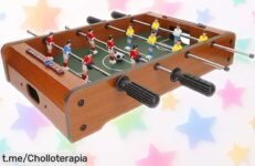 Futbolín de madera ColorBaby CB Games con 12 jugadores, rebajado por tiempo limitado para disfrutar en familia jugando hasta 4 personas ¡date prisa que este super chollo no espera!