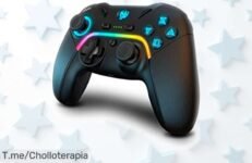 Gamepad inalámbrico KROM Kayros con LEDs RGB y botones a tu estilo, diseño pro que mejora tu juego y setup, oferta rebajada solo tiempo limitado ¡No dejes pasar este super chollo!