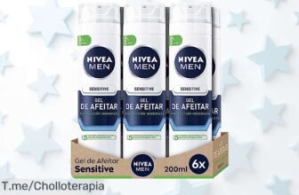 Gel de afeitar Nivea Men Sensitive para piel sensible con ultra glide y 0% alcohol rebajado: afeitado suave sin irritaciones, suavidad real y un chollazo que vuela ¡hazte con él ya!