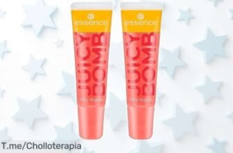 Gloss jugoso esencial Juicy Bomb #103 Proud Papaya pack de 2 con brillo natural y sin alcohol, ahora a precio rebajado por tiempo limitado ¡No dejes escapar este super chollo que vuela rápido!