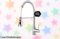 Grifo de cocina extraíble JUPPLIES con giro 360° y diseño ultra resistente llega con precio rebajado, un super chollo que pocos podrán aprovechar ¡date prisa antes que vuelen!