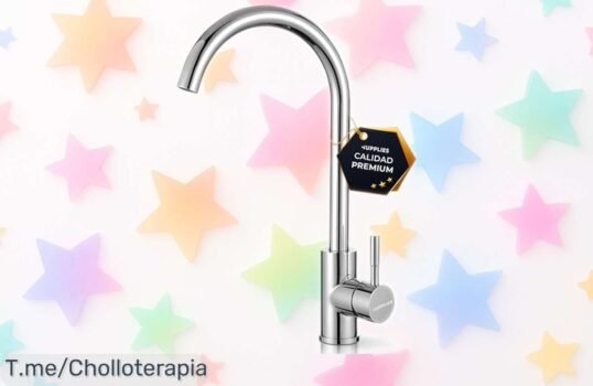 Grifo de cocina extraíble JUPPLIES con giro 360° y triple modo de agua diseño sólido en acero inoxidable precio rebajado solo por poco tiempo no lo pienses más que este ofertón se acaba ya