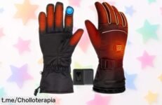 Guantes calefactados Ainid eléctricos recargables súper resistentes e impermeables con 3 niveles de calor y hasta 8 horas encendidos, ¡precio rebajado ahora mismo en un ofertón que vuela!