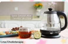 Hervidor eléctrico Taylor Swoden con luz LED y filtro extraíble para hervir al instante, ahora a precio rebajado por tiempo limitado ¡aprovecha este super chollo que se va volando!