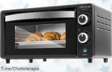 Horno de sobremesa Cecotec Bake&Toast 1090 Black con potencia potente y temporizador fácil a precio rebajado, un ofertón que no puedes dejar pasar ¡date prisa antes de que se agoten!