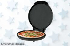 Horno eléctrico para pizza Jocca 1450W con placas antiadherentes y apertura total a precio rebajado un super chollo que no dura, ¡pizzas perfectas en casa antes de que se agote!