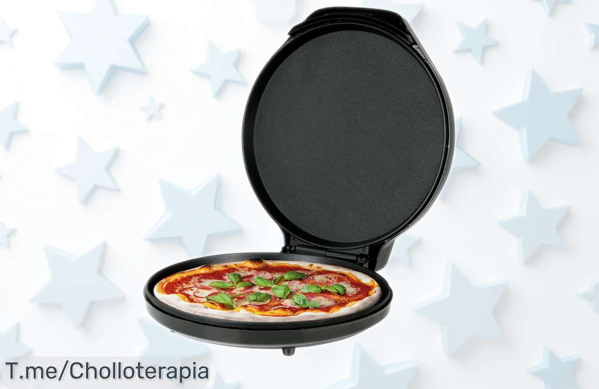 Horno eléctrico para pizza Jocca 1450W con placas antiadherentes y apertura total a precio rebajado un super chollo que no dura, ¡pizzas perfectas en casa antes de que se agote!